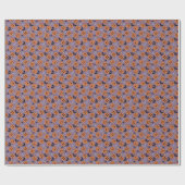 紫色のジャック・O・ランタンのハロウィンパターン ラッピングペーパー (フラット)