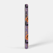 紫色のジャック・O・ランタンのハロウィンパターン SAMSUNG GALAXYケース (右側面)