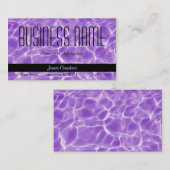 紫色のスイミングプールパターン 名刺 (正面/裏面)