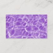紫色のスイミングプールパターン 名刺 (裏面)