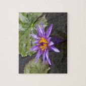 紫色のスイレンのパズル ジグソーパズル (縦)