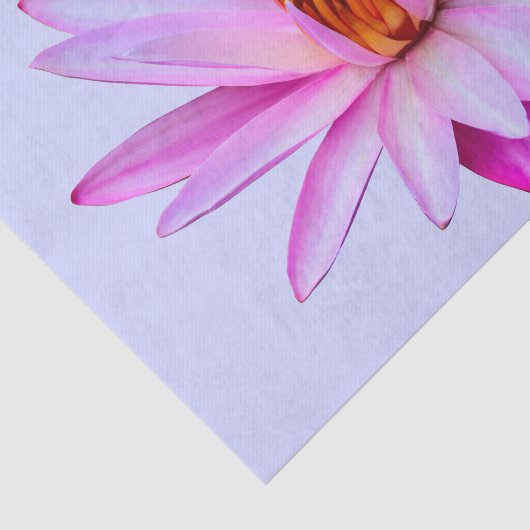 紫色のスイレンの青いティッシュペーパーのギフト用包装紙 薄葉紙 (詳細)