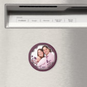 紫色のスクラップブック装飾カスタム写真 マグネット (インサイチュ (食洗機))