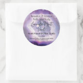 紫色のスクリプトボトルキャンドルJAR製品ラベル ラウンドシール (バッグ)