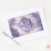 紫色のスクリプトボトルラベル4oz油スポイト製品 長方形シール (封筒)