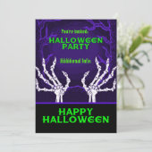 紫色のスケルトンハンド 招待状 (スタンド正面)