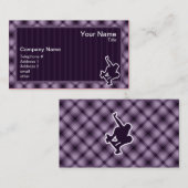 紫色のスケートボーディング 名刺 (正面/裏面)