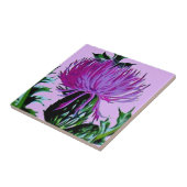 紫色のスコットランドの庭のアザミ タイル (側面)