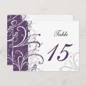 紫色のスタイリッシュ表番号はがき ポストカード (正面/裏面)