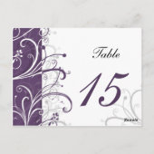 紫色のスタイリッシュ表番号はがき ポストカード (裏面)