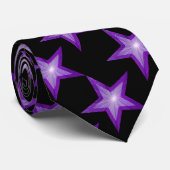 紫色のスタータイブラック ネクタイ (ロール)