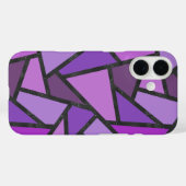 紫色のステンドグラスパターン Case-Mate iPhoneケース (裏面 (横))