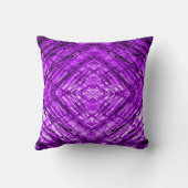 紫色のステンドグラス万華鏡のように千変万化するパターンテクスチャ クッション (裏面)