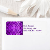 紫色のステンドグラス万華鏡のように千変万化するパターンテクスチャ ラベル (インサイチュ)