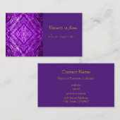 紫色のステンドグラス万華鏡のように千変万化するパターンテクスチャ 名刺 (正面/裏面)