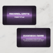 紫色のステンレススチールメタルホール 名刺 (正面/裏面)