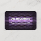 紫色のステンレススチールメタルホール 名刺 (裏面)