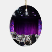 紫色のステージsolarized劇場のデザイン セラミックオーナメント (右)