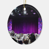 紫色のステージsolarized劇場のデザイン セラミックオーナメント (左)