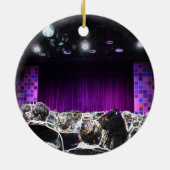 紫色のステージsolarized劇場のデザイン セラミックオーナメント (裏面)