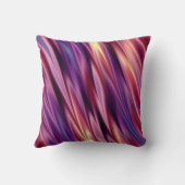 紫色のストライブ柄の日没色 クッション (裏面)