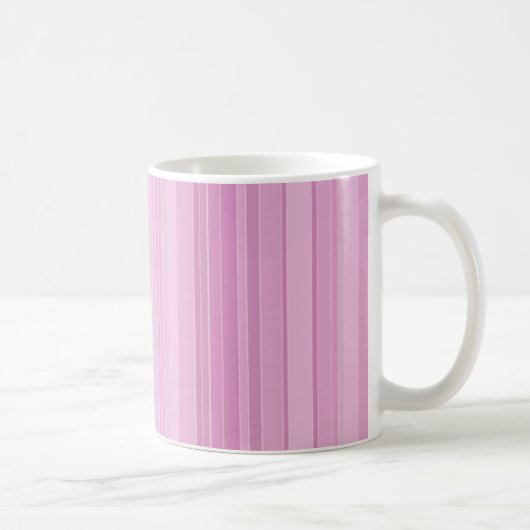 紫色のストライプのなマグ コーヒーマグカップ (右)