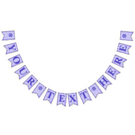 紫色のストライプ及び花のテンプレートのアゲハチョウ バンティングフラッグ