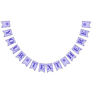 紫色のストライプ及び花のテンプレートのアゲハチョウ バンティングフラッグ