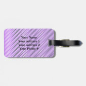 紫色のストライプ ラゲッジタグ (裏面横)