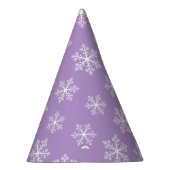 紫色のスノーフレークパーティー帽子 パーティーハット (右)