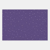 紫色のスノーフレーク雪の冬のクリスマスホリデー ラッピングペーパーシート (正面)