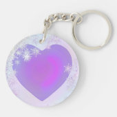 紫色のスノーフレーク キーホルダー (裏面)