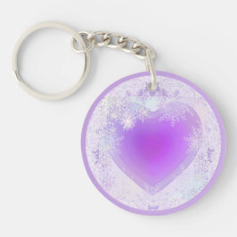 紫色のスノーフレーク キーホルダー