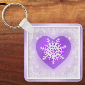 紫色のスノーフレーク キーホルダー (正面)