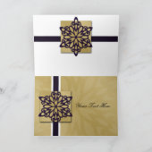 紫色のスノーフレーク・ビジネス・サンキューカード サンキューカード (内部)