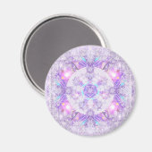 紫色のスノーフレーク マグネット (正面/裏面)