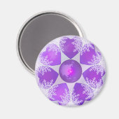 紫色のスノーフレーク マグネット (正面/裏面)