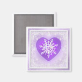 紫色のスノーフレーク マグネット (正面/裏面)