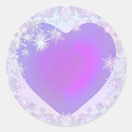 紫色のスノーフレーク ラウンドシール