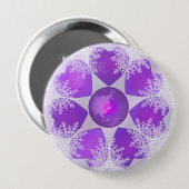 紫色のスノーフレーク 缶バッジ (正面&裏面)