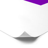 紫色のスノーボードロゴ ポスター (角)