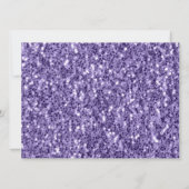 紫色のスパークリックスSweet 16エレガント script 招待状 (裏面)