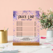 紫色のスパークル価格リスト美しいプロフェッショナル アクリルサイン (ウェディング)