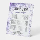 紫色のスパークル価格リスト美しいプロフェッショナル 台座サイン (正面)