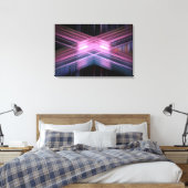 紫色のスピードラインのクロスパターン キャンバスプリント (インサイチュ (寝室))