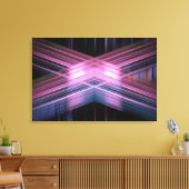 紫色のスピードラインのクロスパターン キャンバスプリント (インサイチュ (リビング))