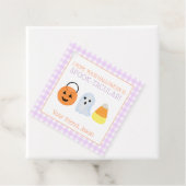紫色のスポックのタックハロウィン不気味トリックトリート フェイバータグ (インサイチュ)