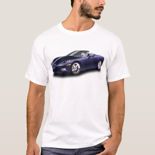 紫色のスポーツカー Tシャツ (正面)