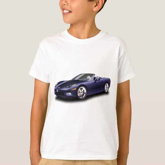 紫色のスポーツカー Tシャツ (正面)