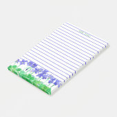 紫色のスミレ水彩花名前をカスタムする ポストイット (アングル)